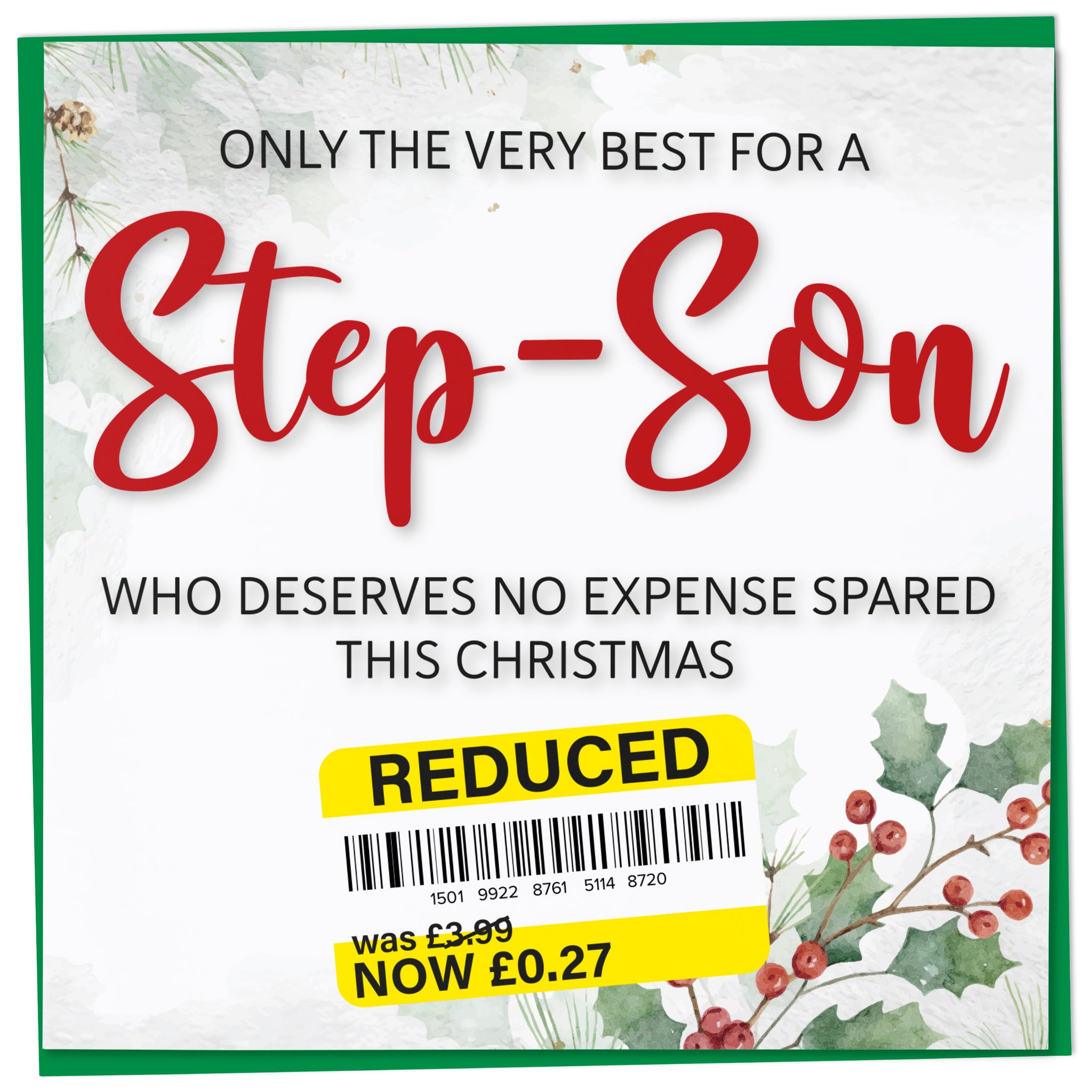 A greetings card on a plain white background