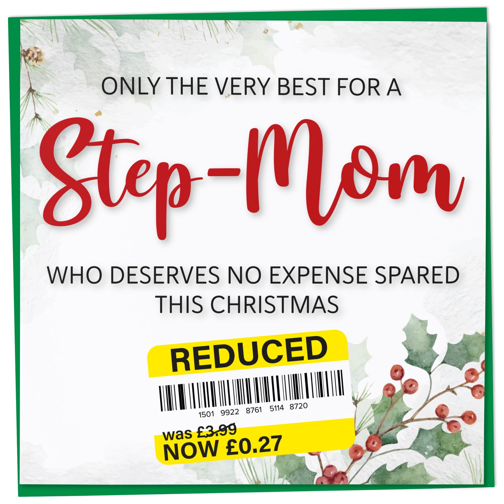 A greetings card on a plain white background