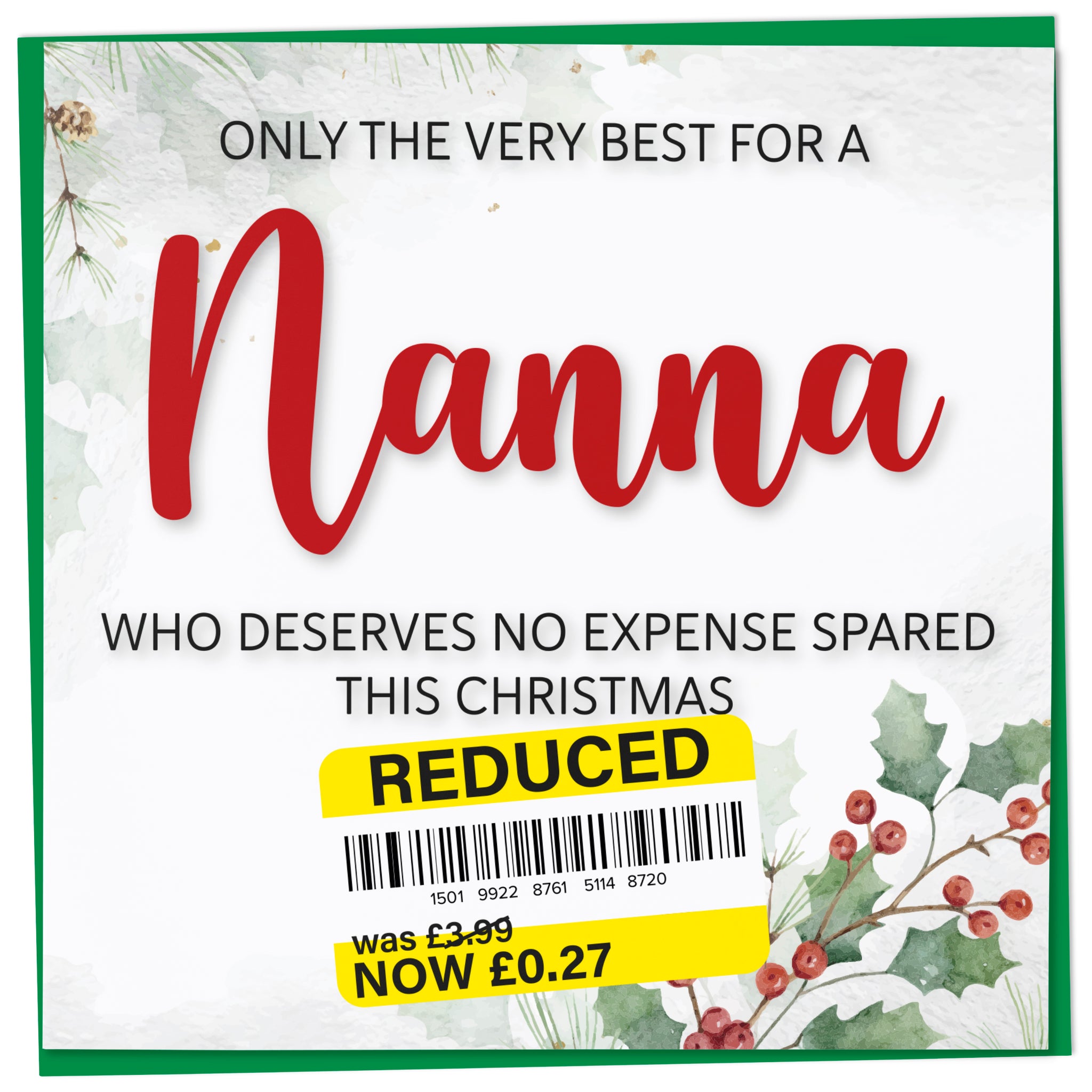 A greetings card on a plain white background