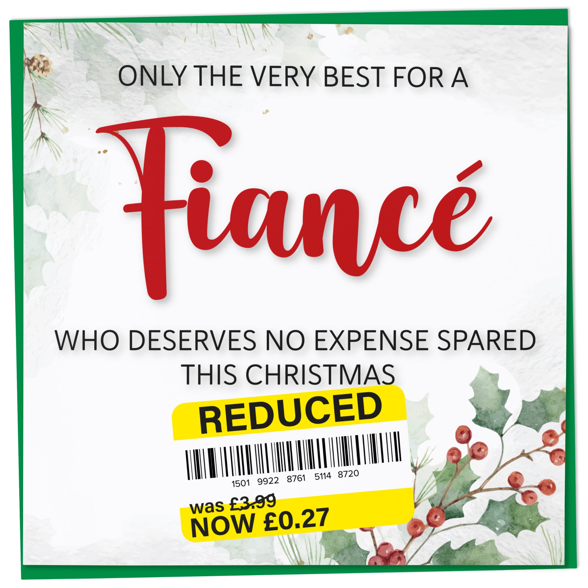 A greetings card on a plain white background