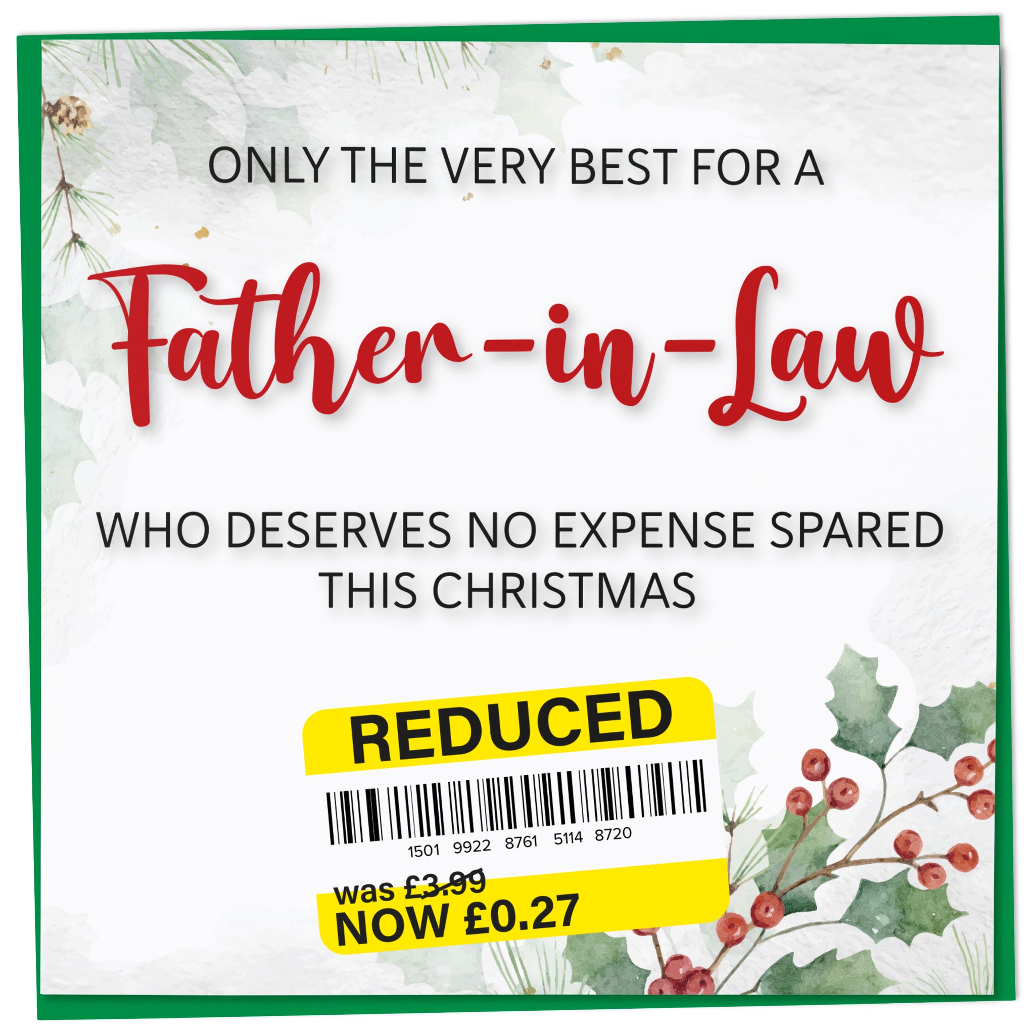 A greetings card on a plain white background