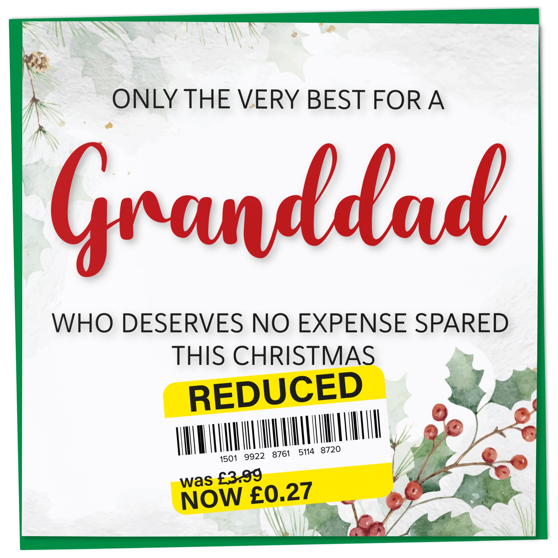 A greetings card on a plain white background