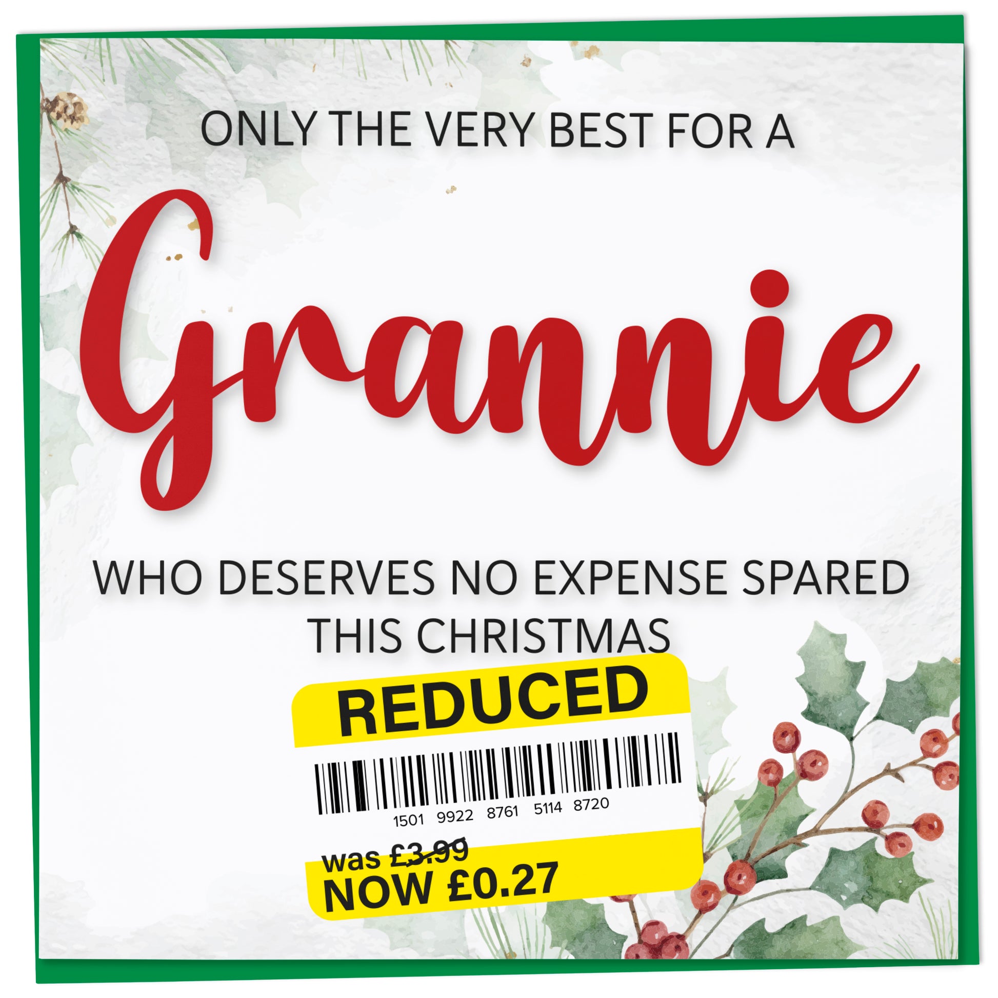 A greetings card on a plain white background