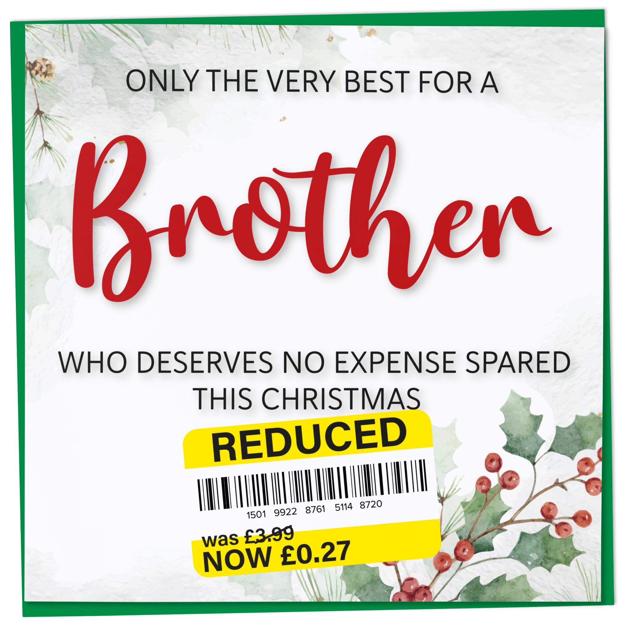 A greetings card on a plain white background