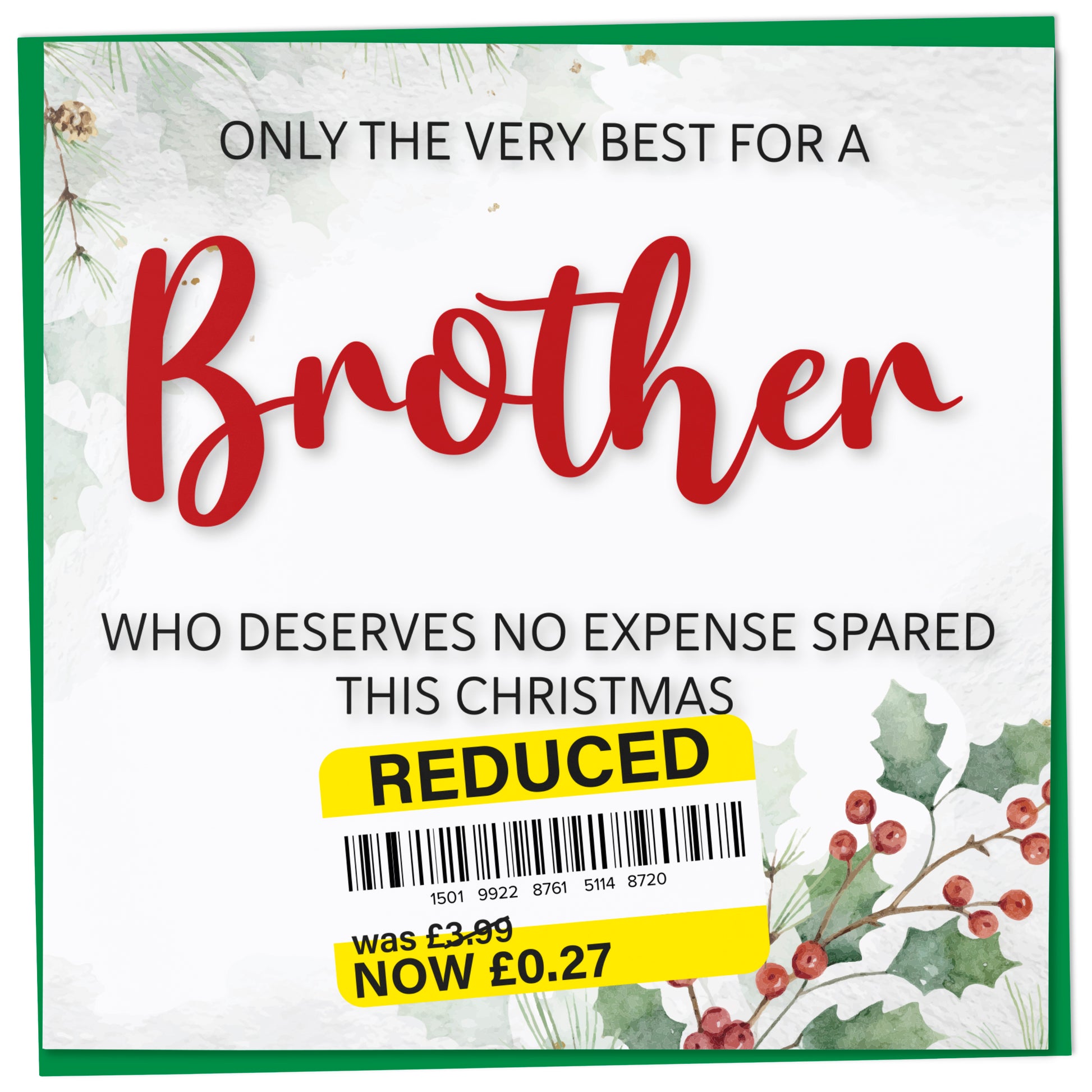 A greetings card on a plain white background