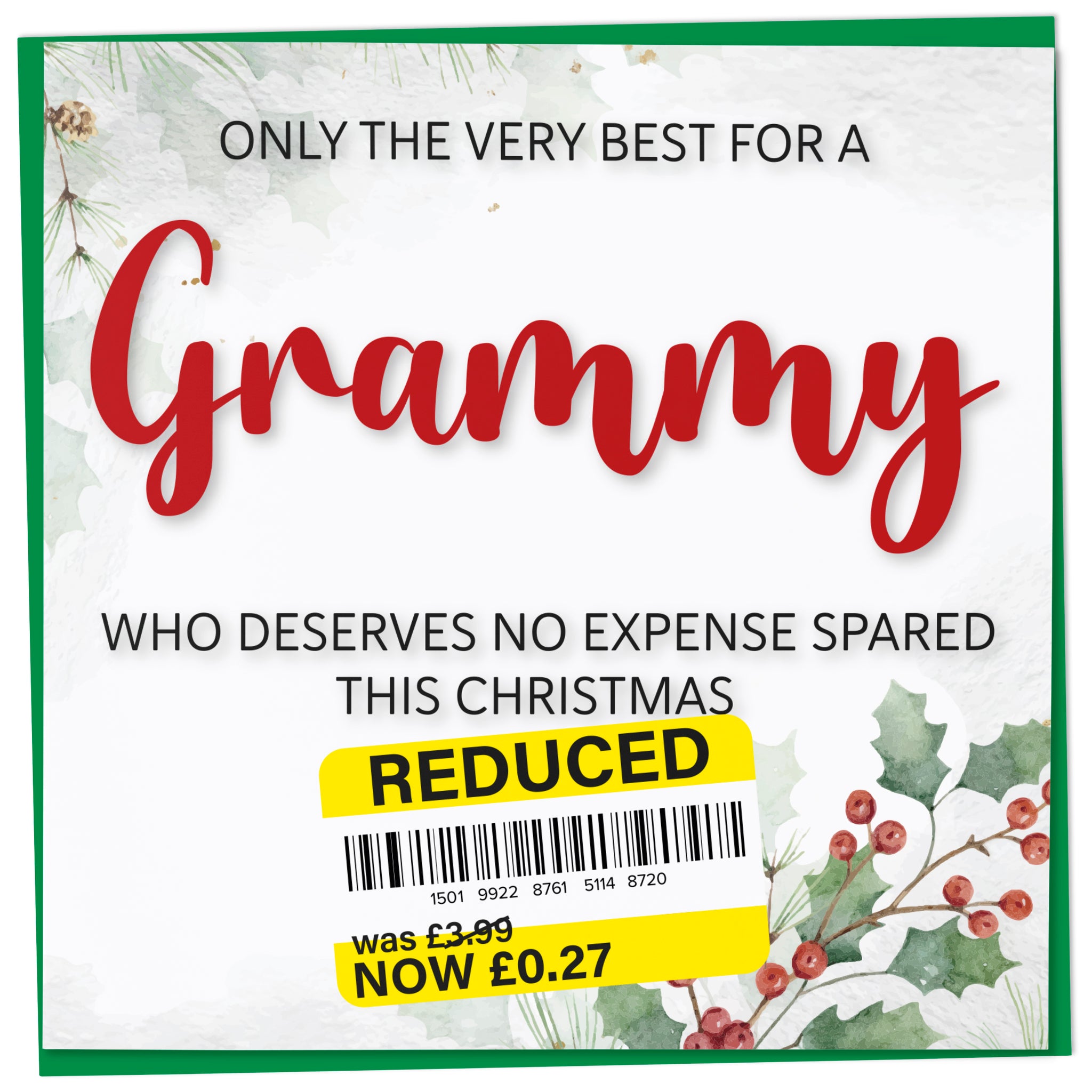 A greetings card on a plain white background