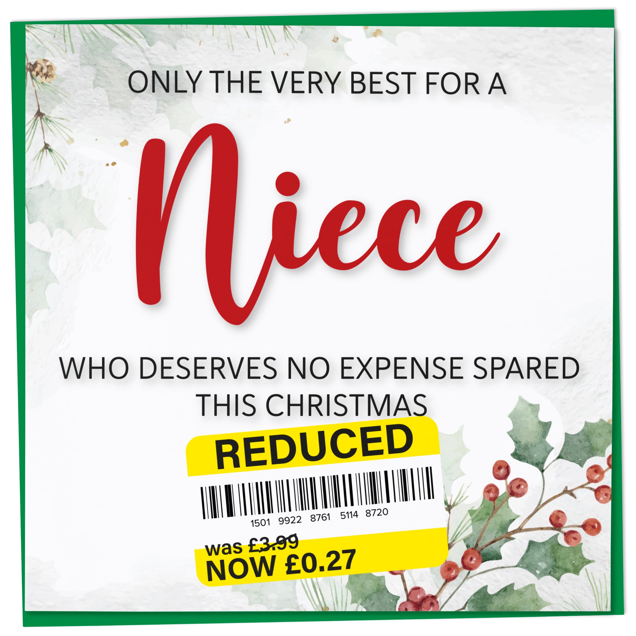 A greetings card on a plain white background