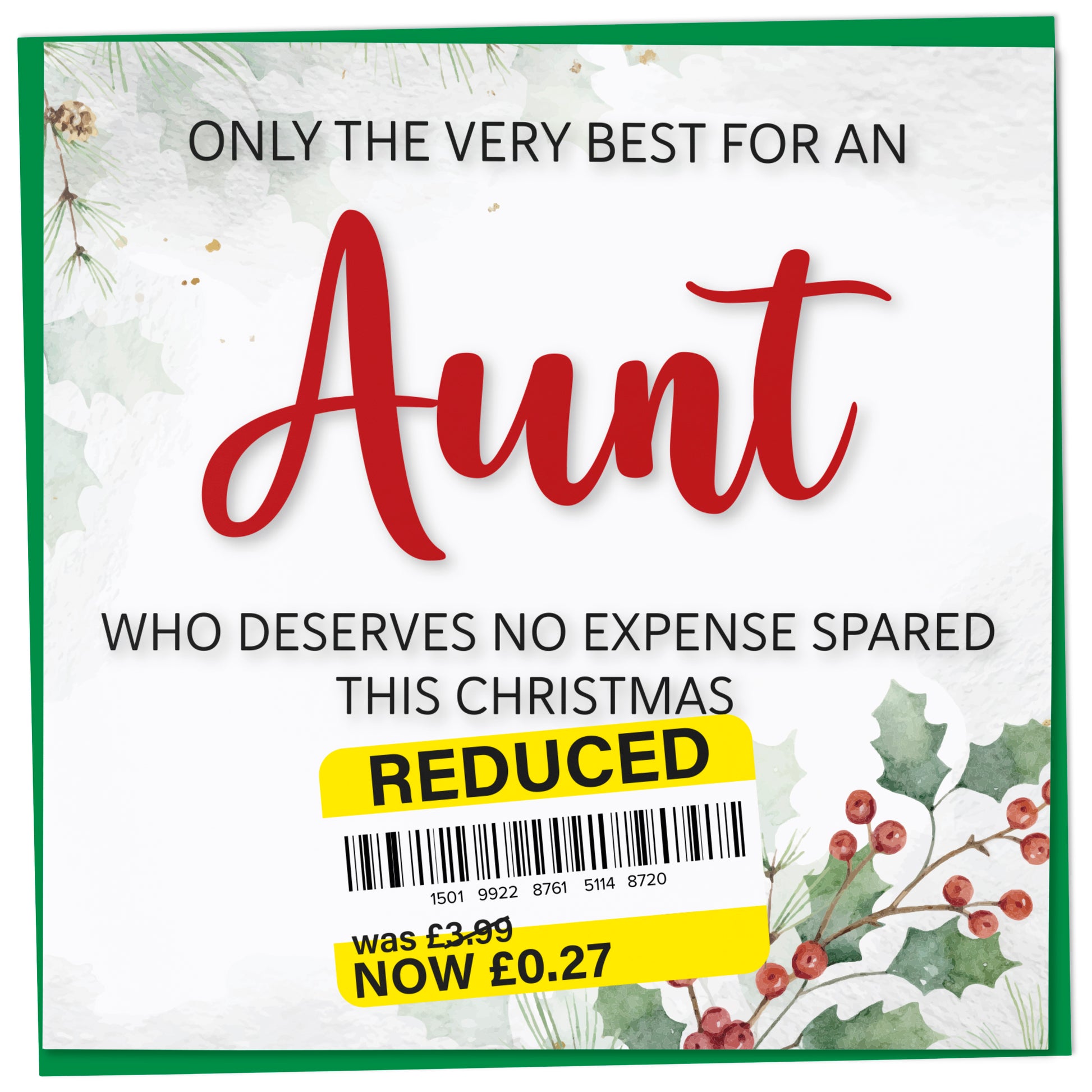 A greetings card on a plain white background