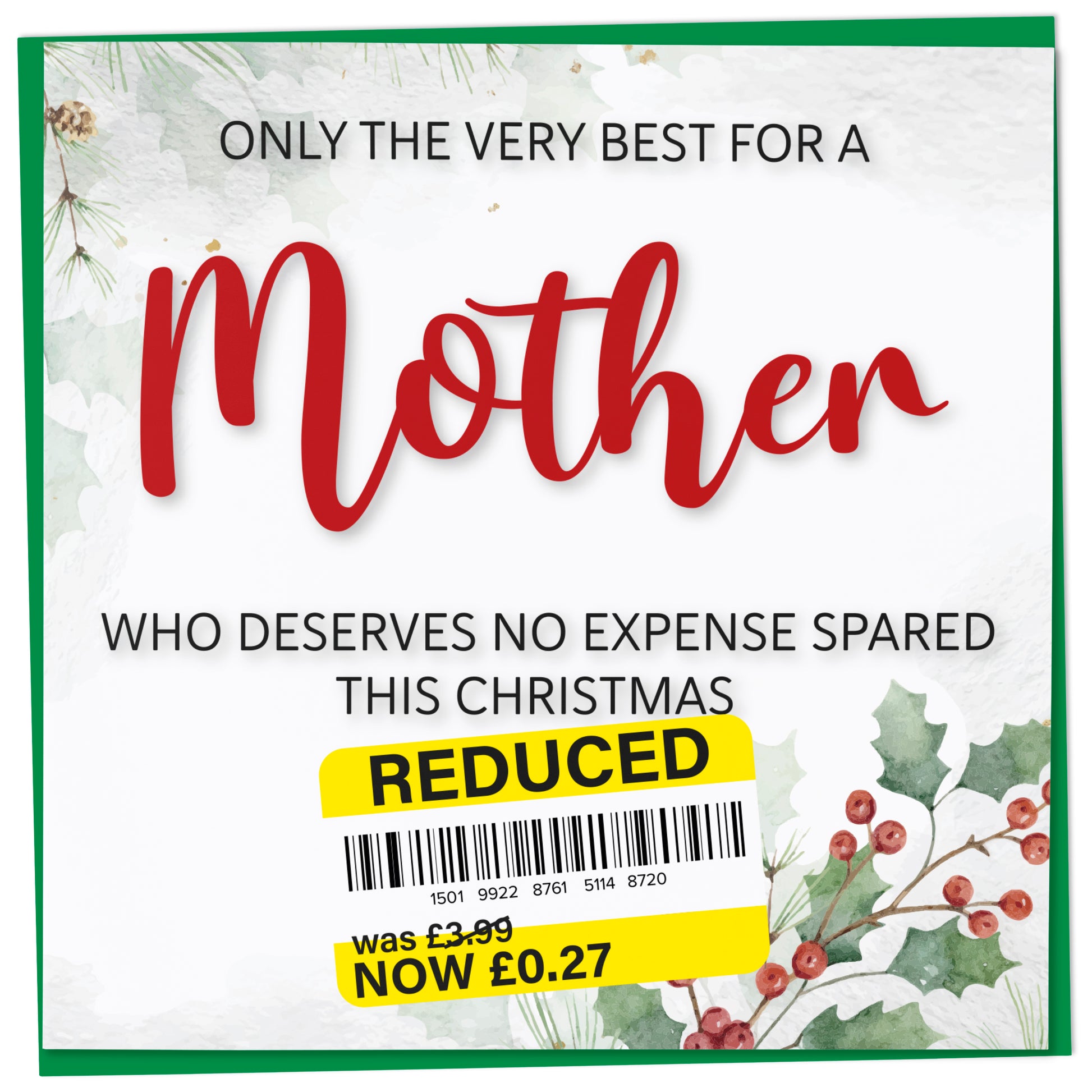 A greetings card on a plain white background