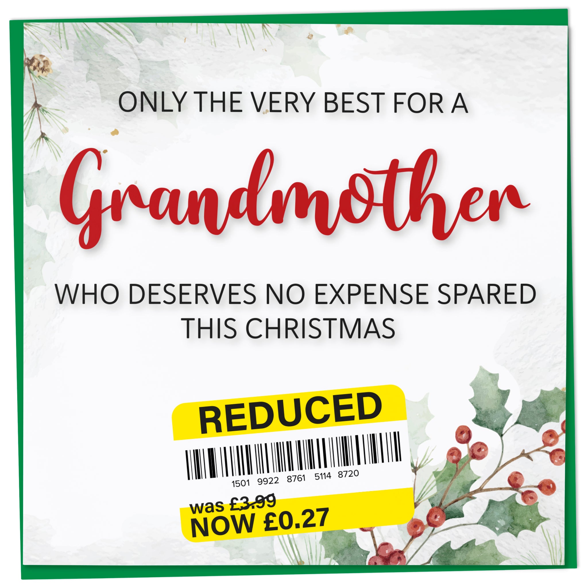 A greetings card on a plain white background