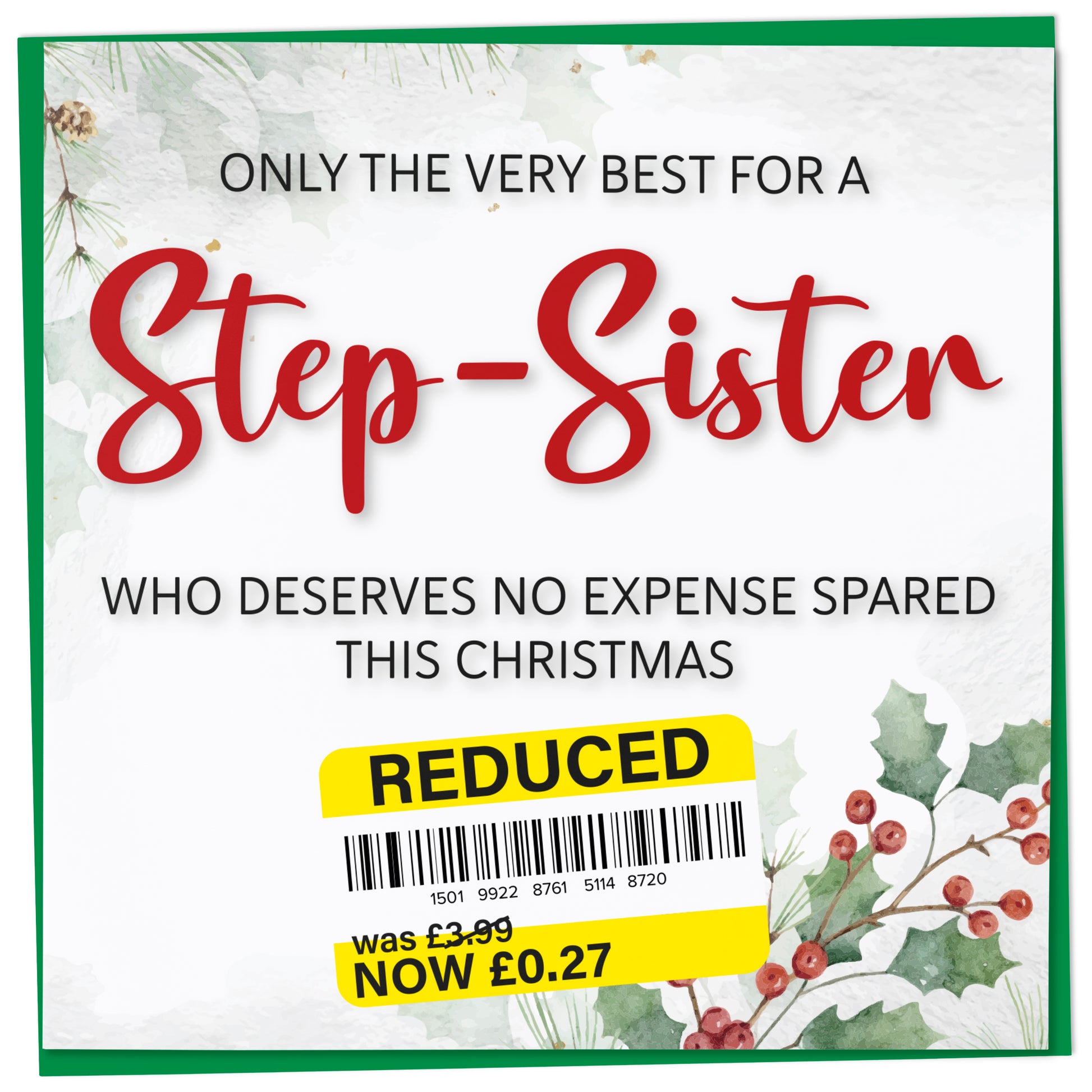 A greetings card on a plain white background