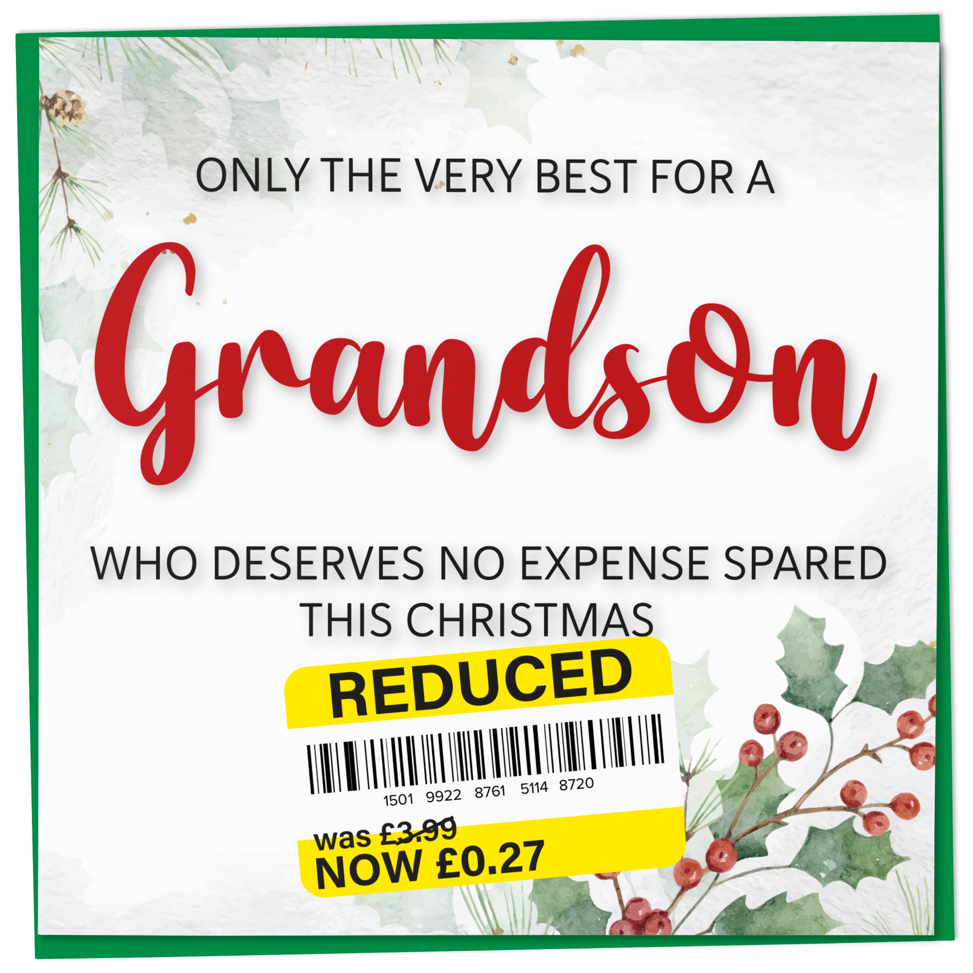 A greetings card on a plain white background