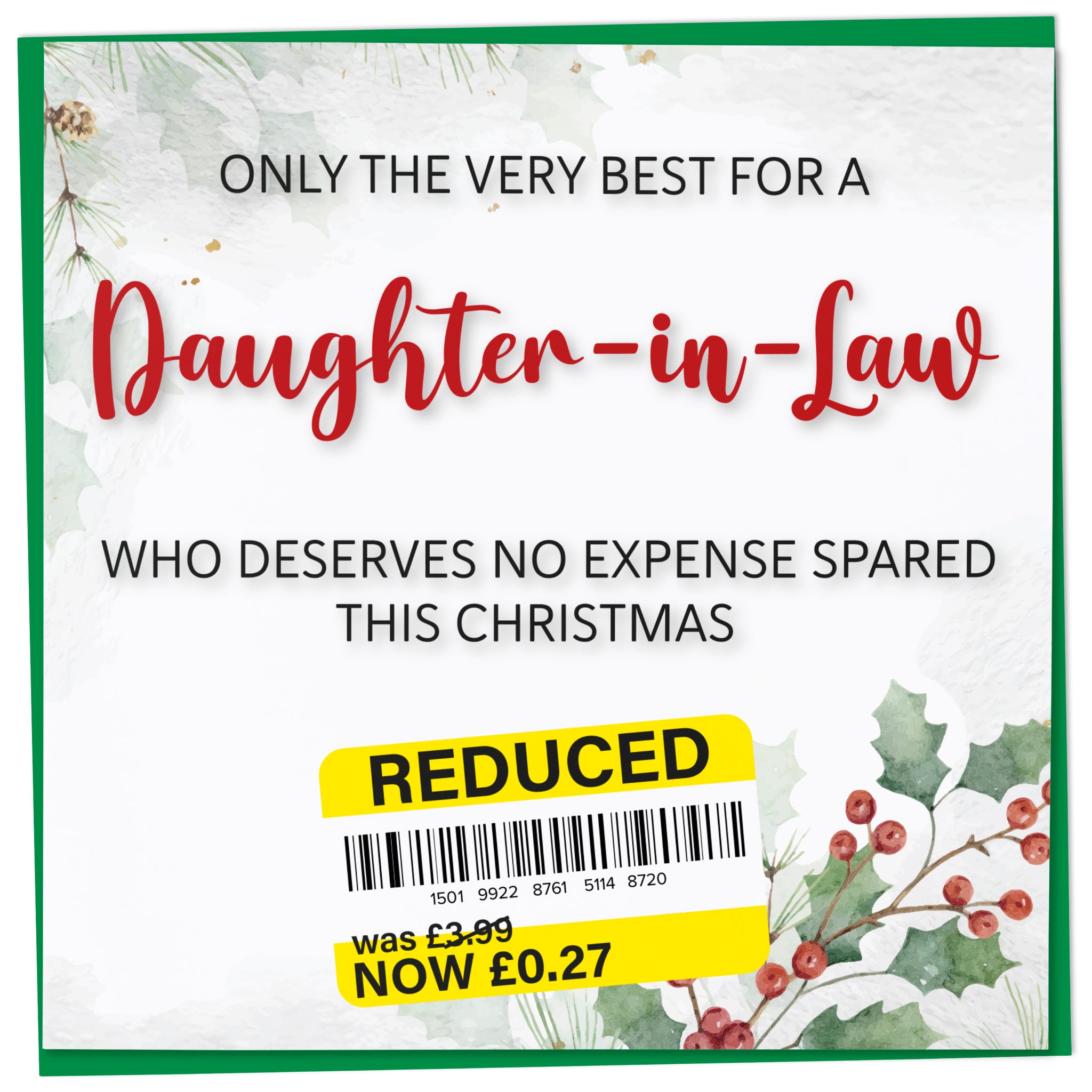 A greetings card on a plain white background