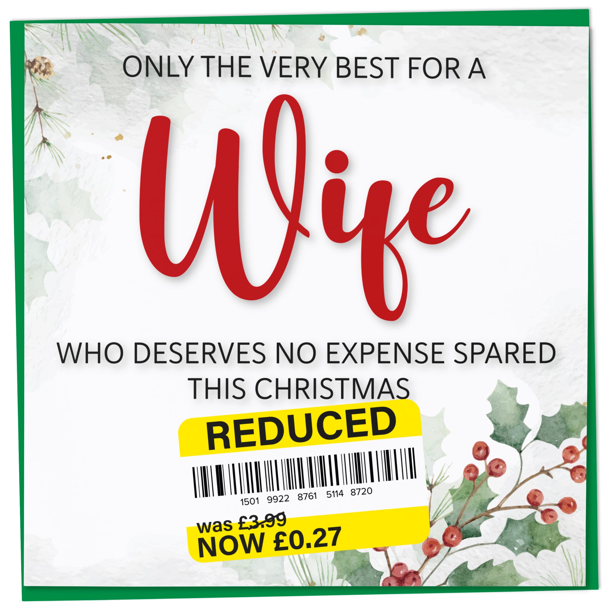 A greetings card on a plain white background