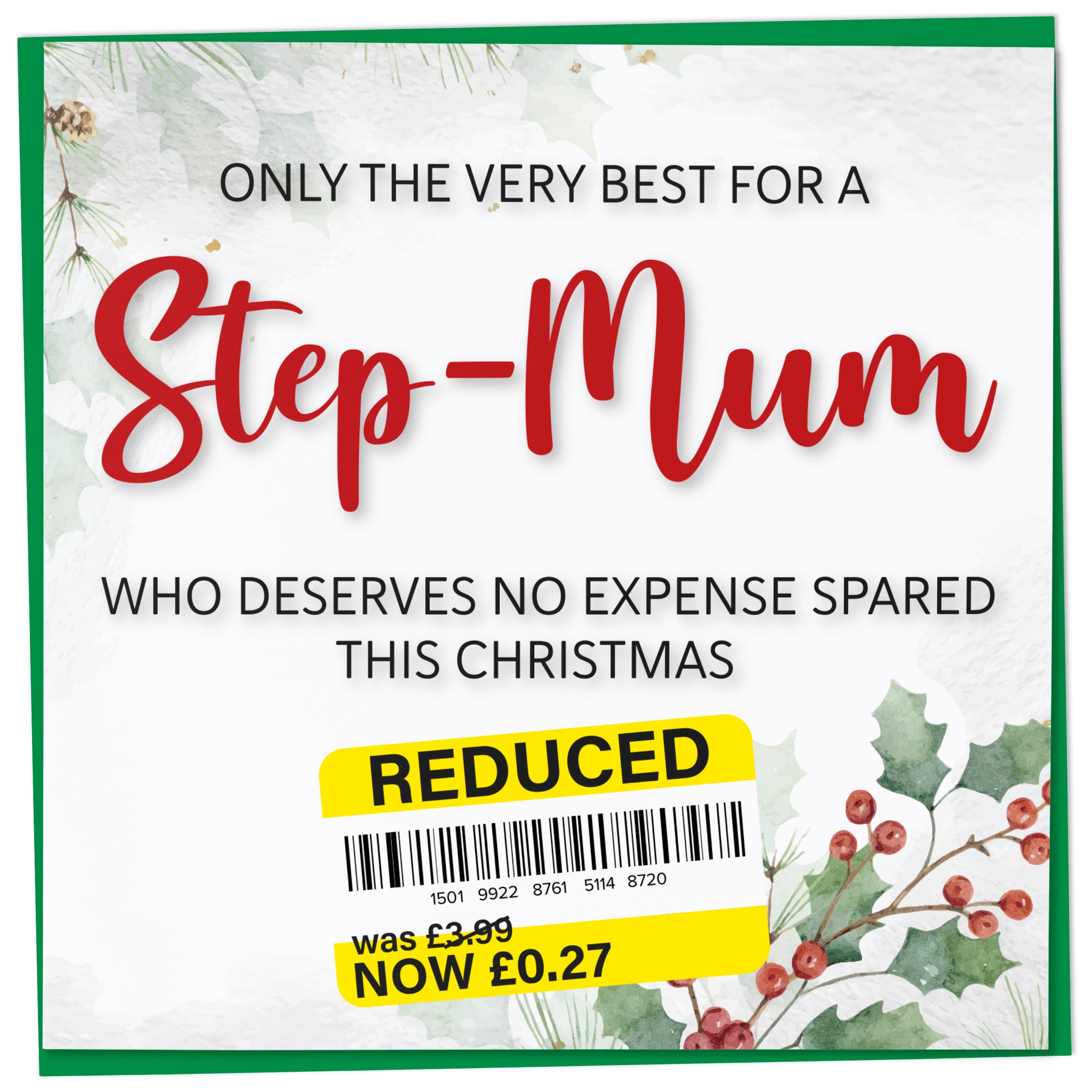 A greetings card on a plain white background