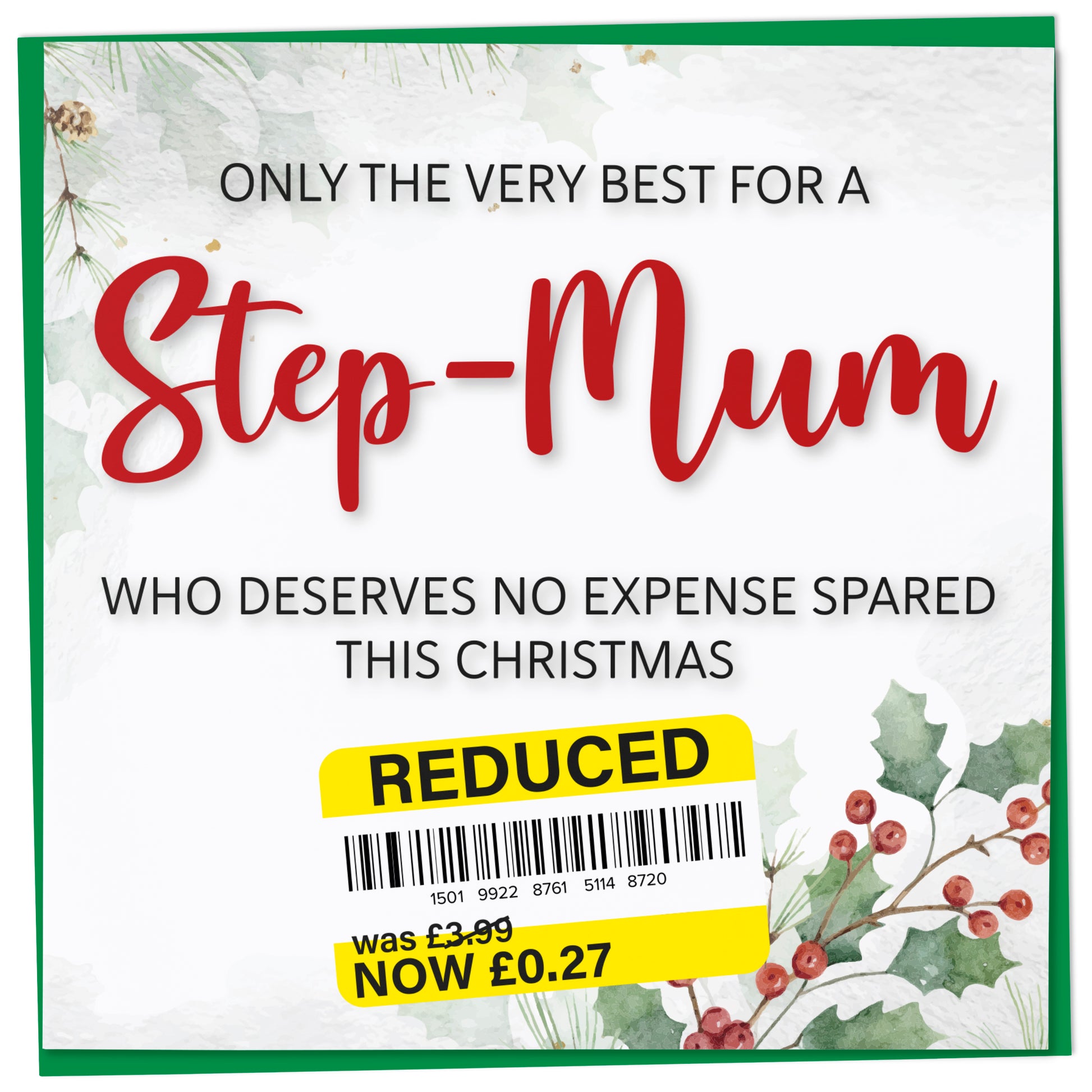 A greetings card on a plain white background