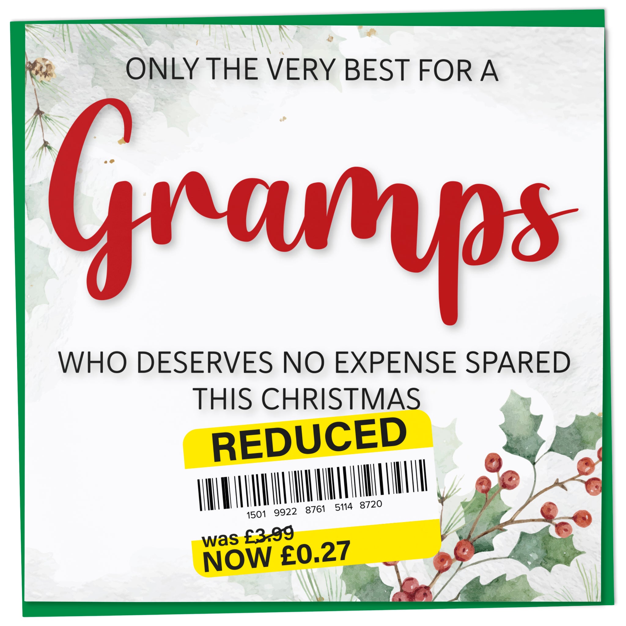 A greetings card on a plain white background