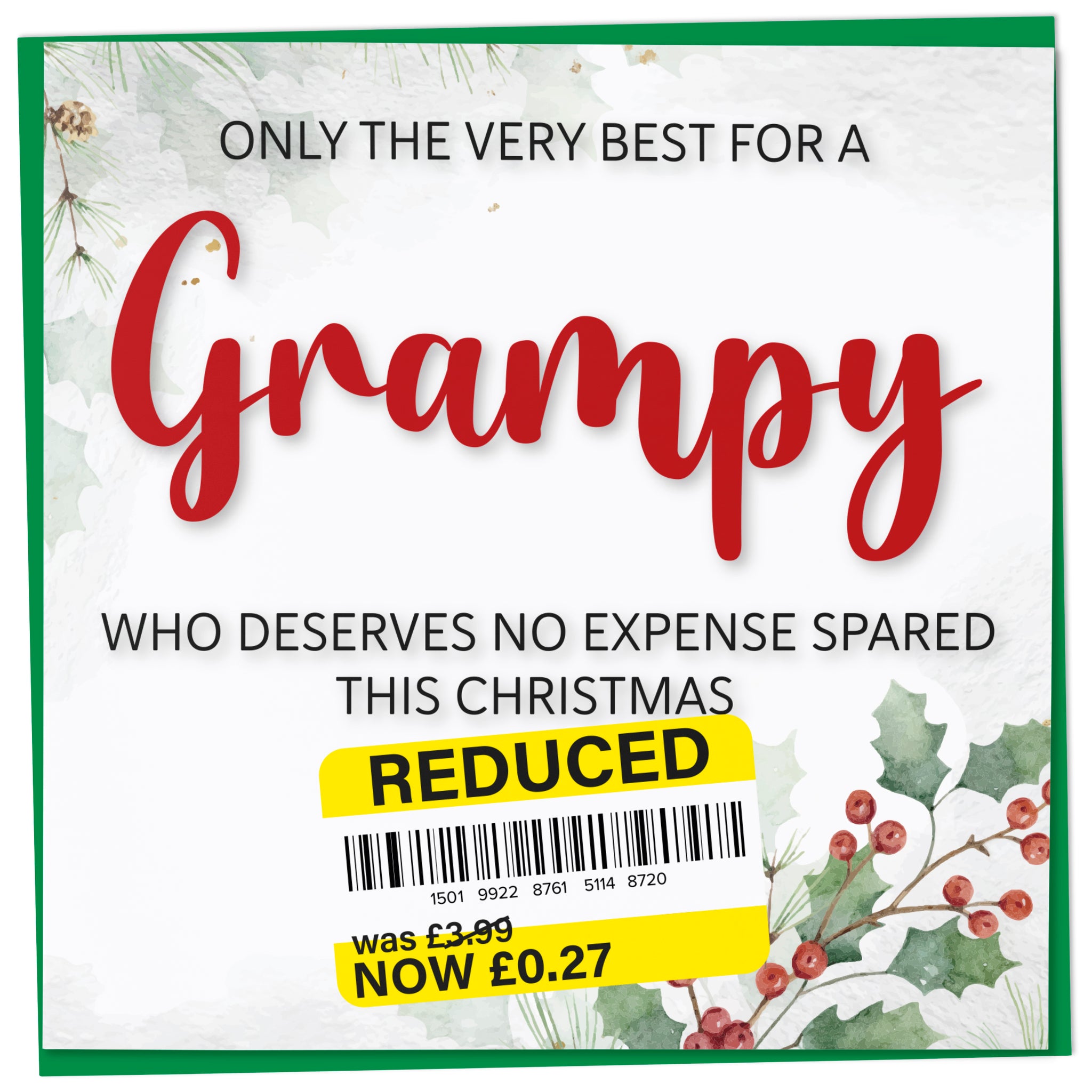 A greetings card on a plain white background