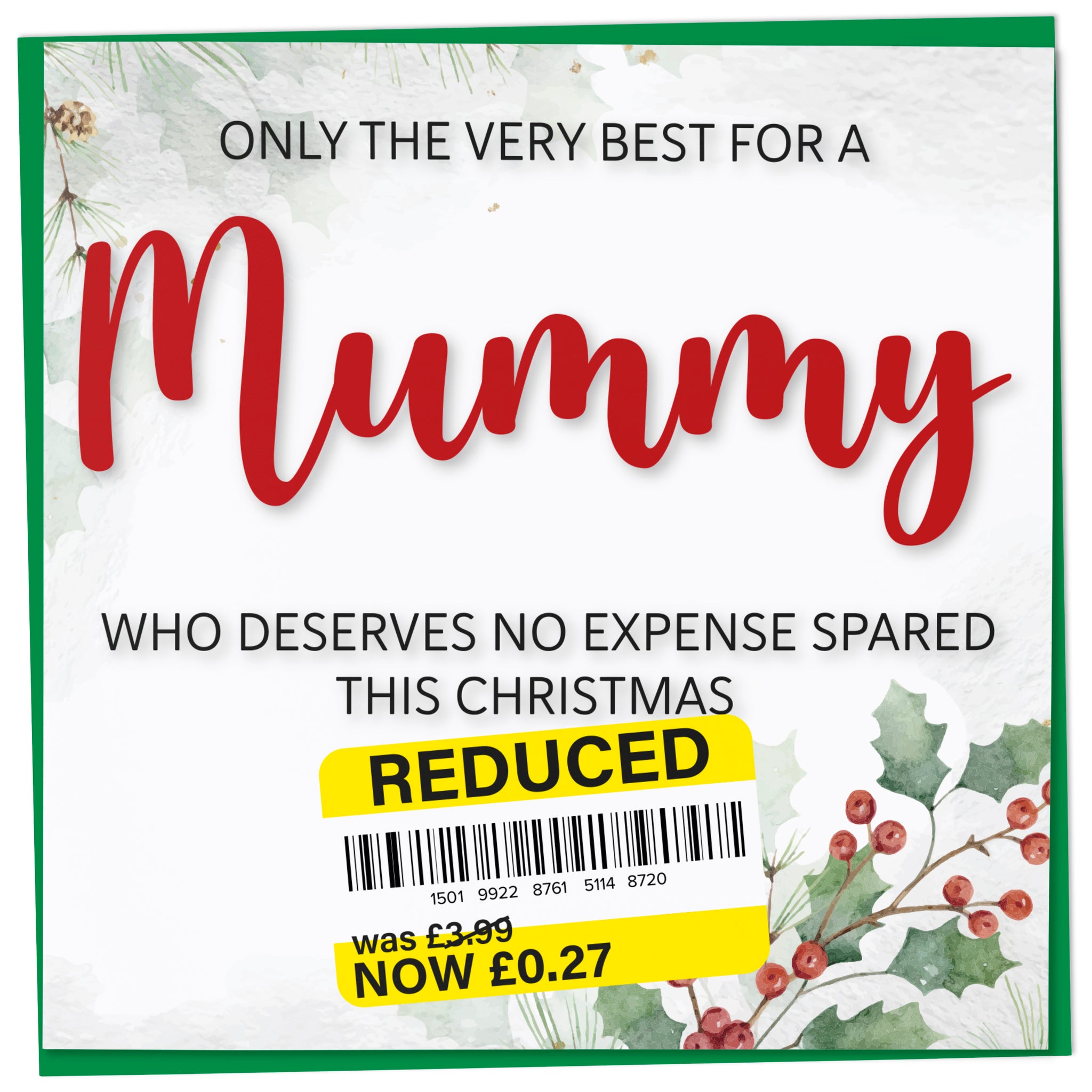 A greetings card on a plain white background