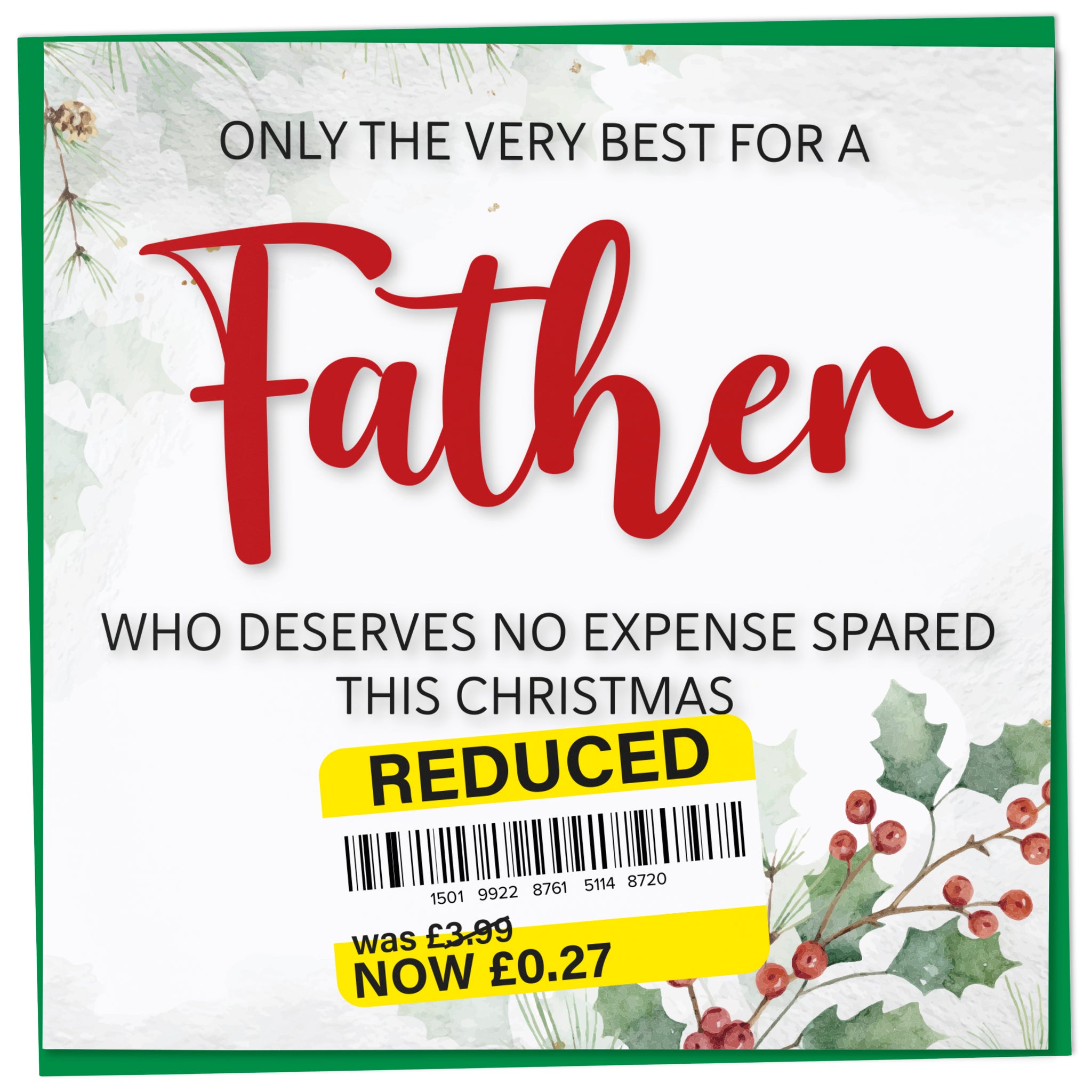 A greetings card on a plain white background