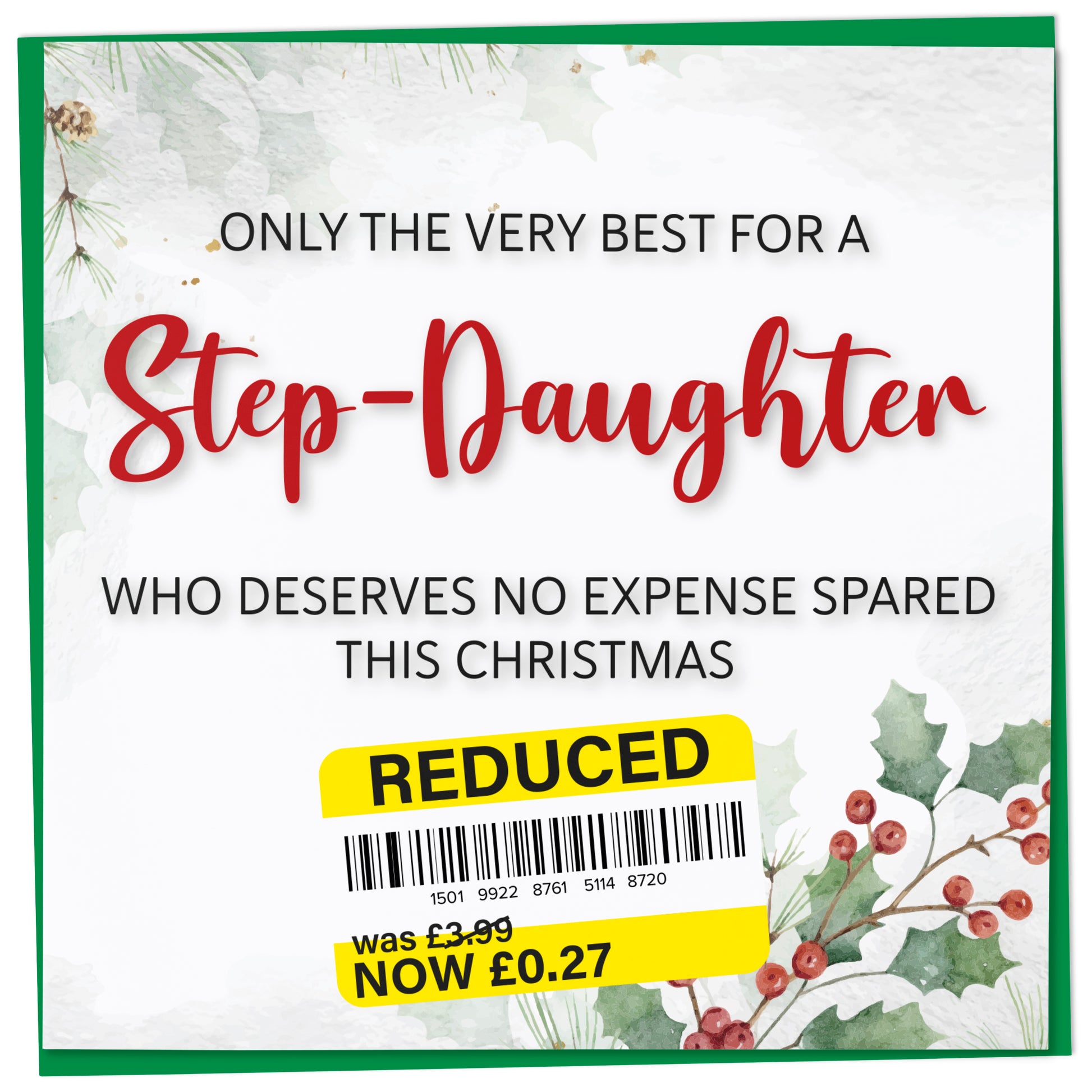 A greetings card on a plain white background