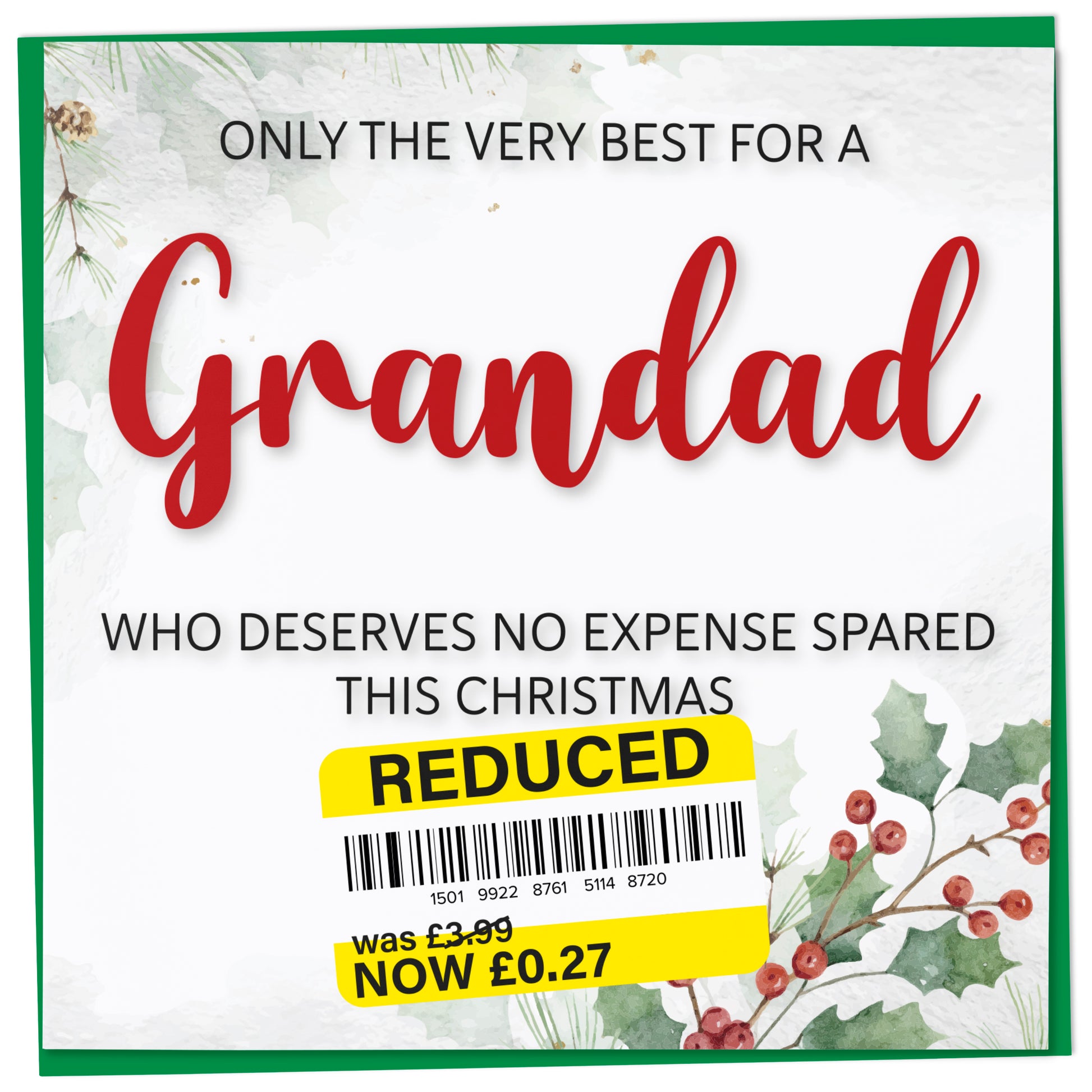 A greetings card on a plain white background