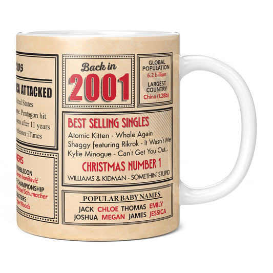 24th Birthday Gift - Back in 2001 In This Year Mug