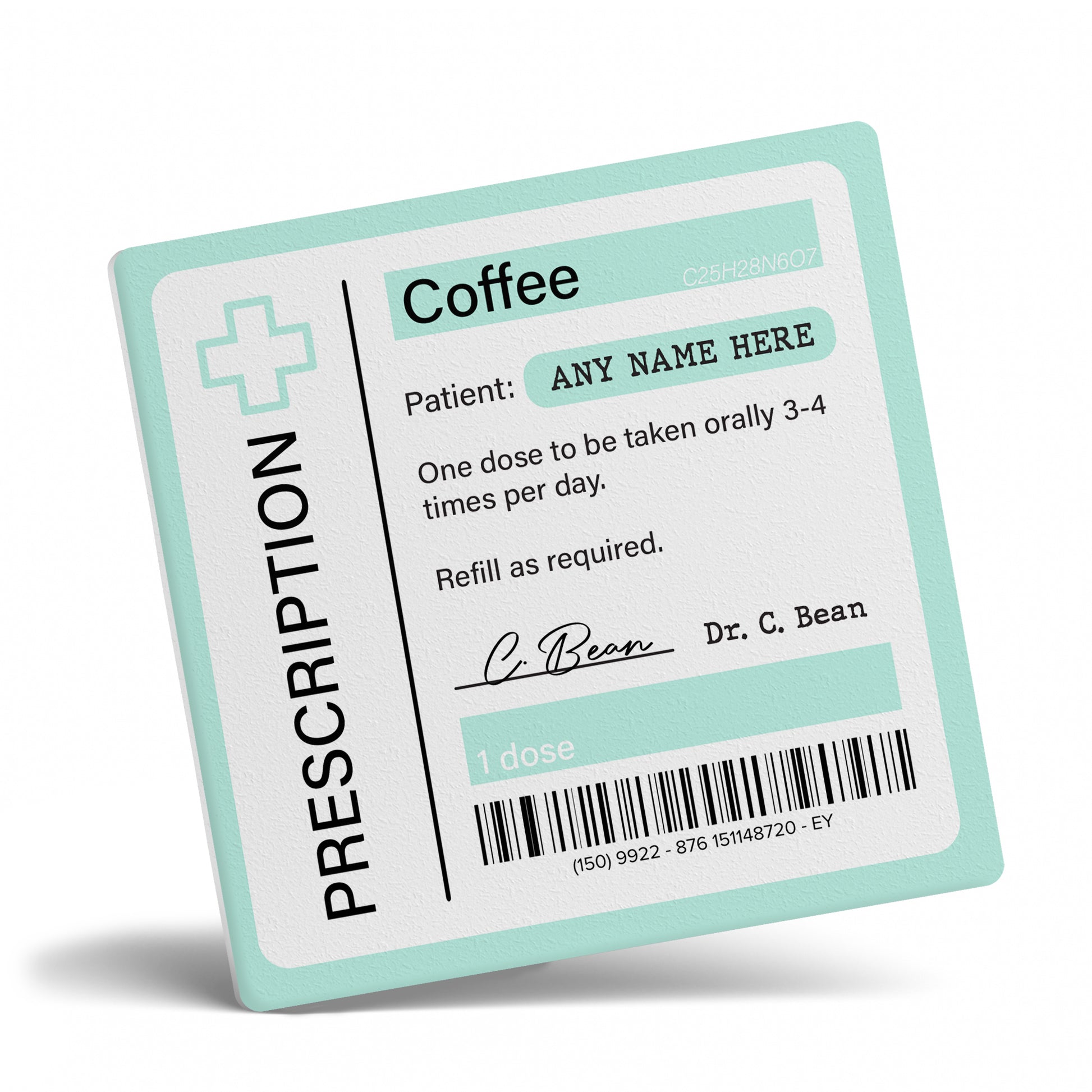 A ceramic coaster on a plain white background