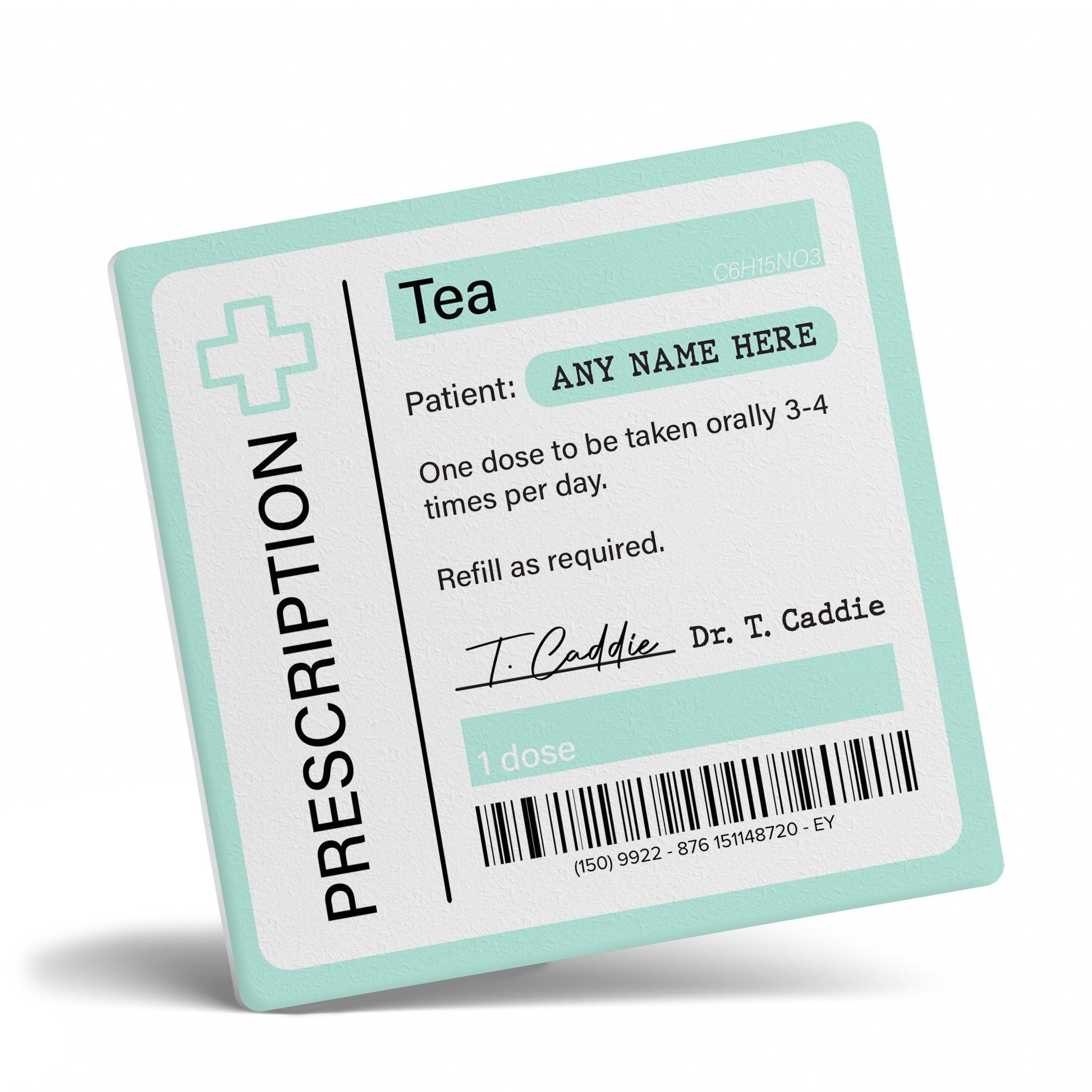 A ceramic coaster on a plain white background