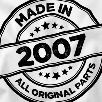 18th Birthday Gift for Men, Made in 2007