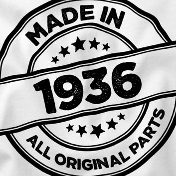 89th Birthday Gift for Men, Made in 1936