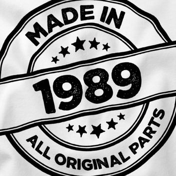 36th Birthday Gift for Men, Made in 1989