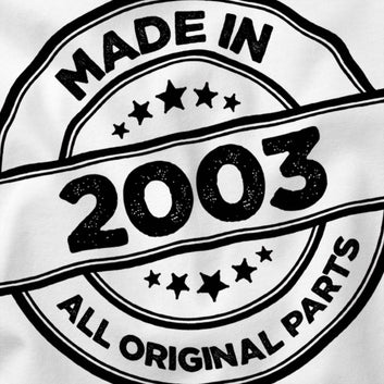 22nd Birthday Gift for Men, Made in 2003