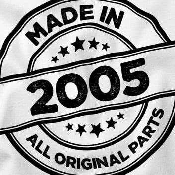 20th Birthday Gift for Men, Made in 2005