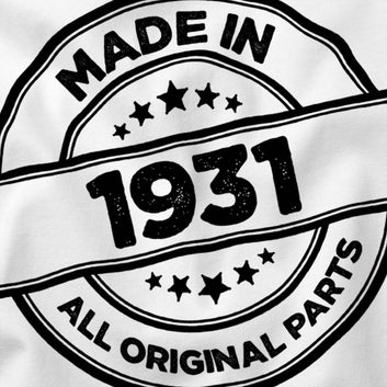 94th Birthday Gift for Men, Made in 1931